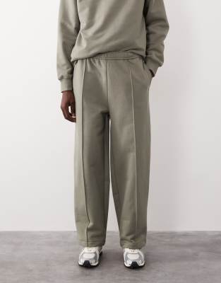 Asos Collective Ac-b-2572 Signature Fixed Hem Heavyweight Jogger In Green