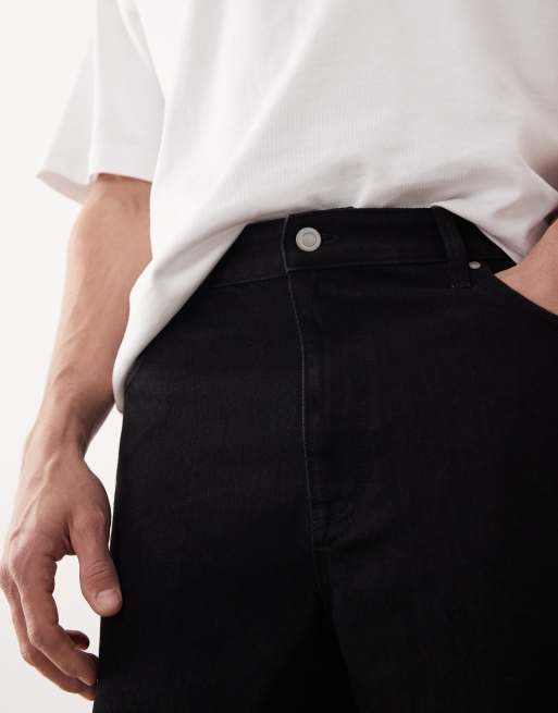 ASOS COLLECTIVE AC-B253 classic straight fit jeans in black denim, 4 of 6