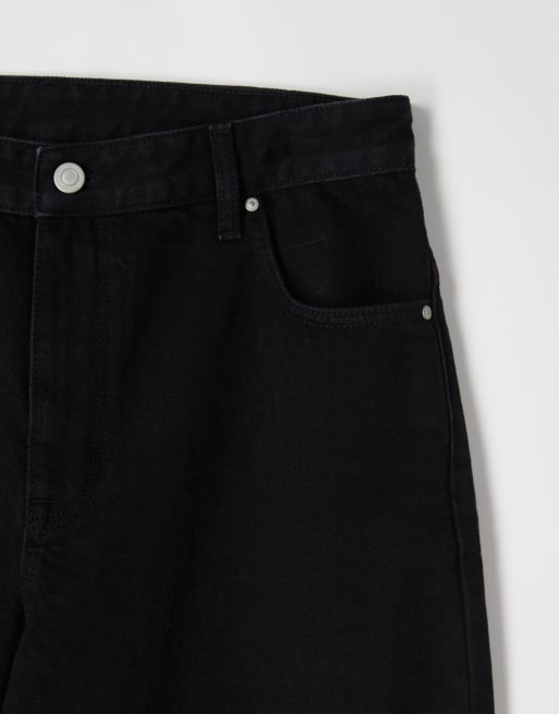 ASOS COLLECTIVE AC-B253 classic straight fit jeans in black denim, 6 of 6
