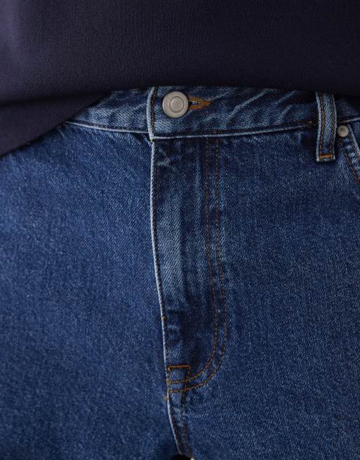 ASOS COLLECTIVE - AC-B253 - Jeans classici dritti lavaggio stone wash blu medio, 4 di 6