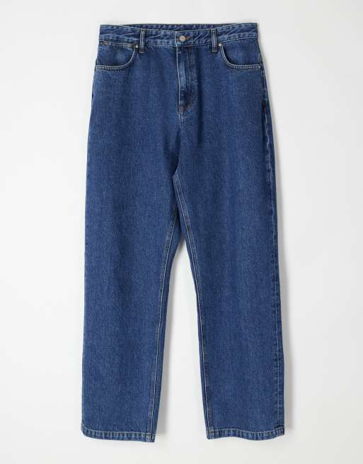 ASOS COLLECTIVE - AC-B253 - Jeans classici dritti lavaggio stone wash blu medio, 5 di 6