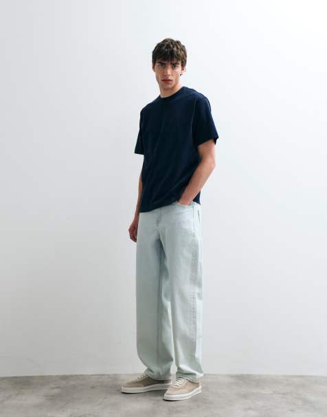 ASOS COLLECTIVE - AC-B253 - Klassieke jeans met rechte pasvorm in lichtblauwe denim met stonewash - view 1