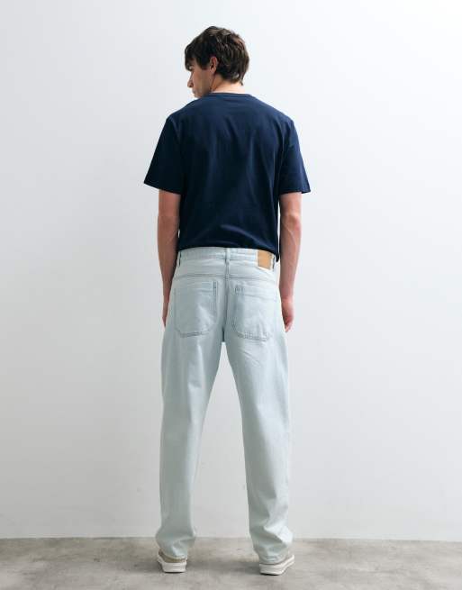 ASOS COLLECTIVE - AC-B253 - Klassiske lyseblå jeans i stonewash med lige pasform, 4 af 5