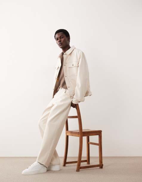 ASOS COLLECTIVE – AC-B253 – Naturvita, klassiska jeans med rak passform i rå denim, del av set - view 1