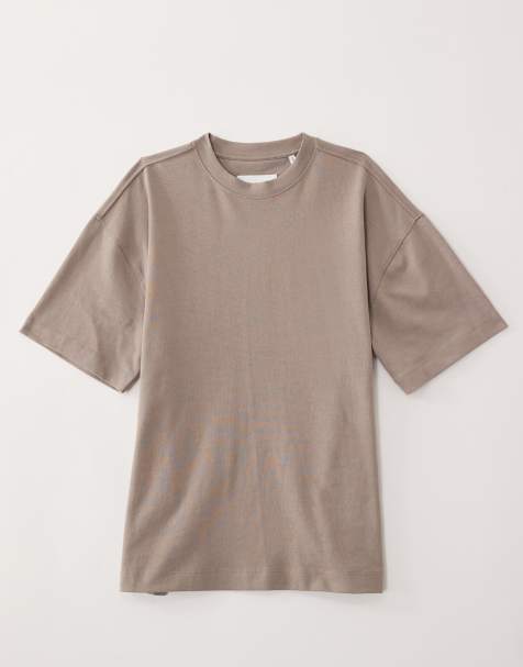 ASOS COLLECTIVE AC-T-251 - Beige T-shirt i kraftigt materiale med signaturpasform - view 1