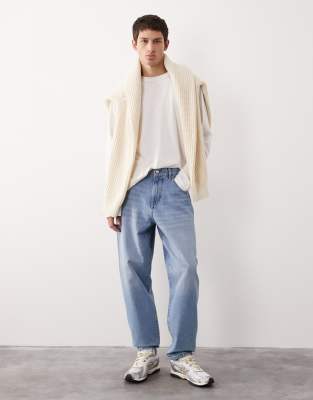 Asos Collective Ac-t-251 Signature Fit Heavyweight Long Sleeve T-shirt In White