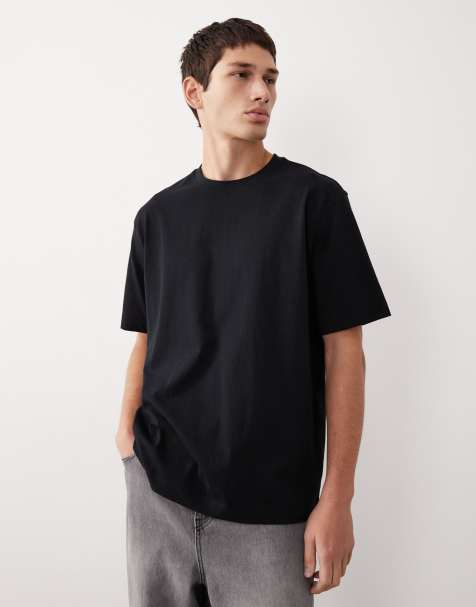 ASOS COLLECTIVE AC-T-251 signature fit heavyweight t-shirt in black - view 1