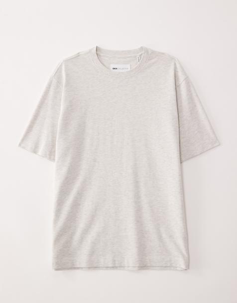 ASOS COLLECTIVE AC-T-251 signature fit heavyweight T-shirt in heather heather - view 1