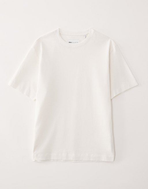 ASOS COLLECTIVE AC-T-251 - T-shirt épais emblématique - Crème, 2 de 7