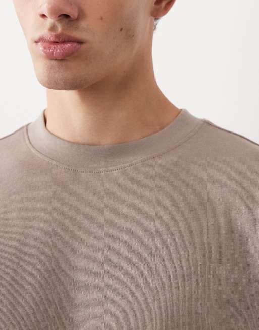 ASOS COLLECTIVE AC-T-253 super heavyweight oversized t-shirt in stone, 6 of 7