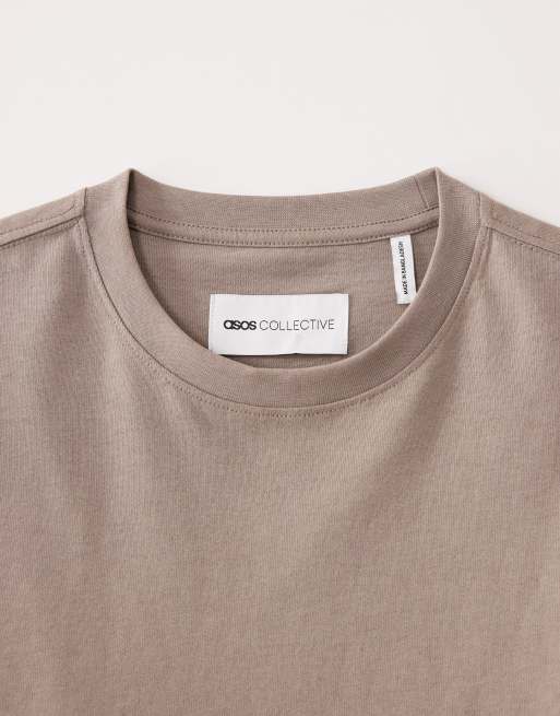 ASOS COLLECTIVE AC-T-253 super heavyweight oversized t-shirt in stone, 7 of 7