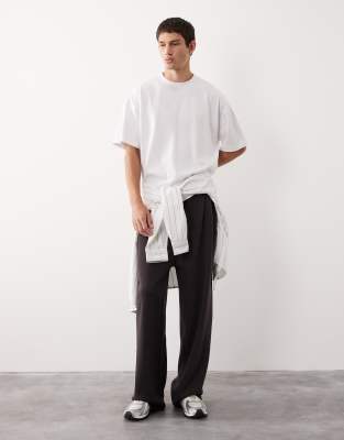 Asos Collective Ac-t-253 Super Heavyweight Oversized T-shirt In White