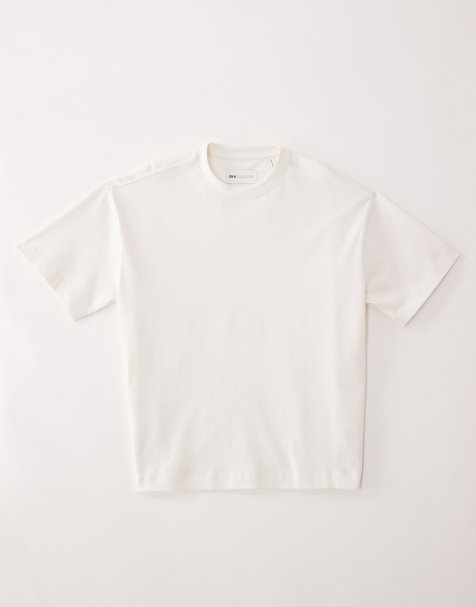 ASOS COLLECTIVE AC-T-253 - T-shirt classica molto pesante oversize color crema - view 1