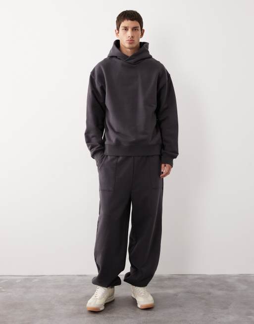 ASOS COLLECTIVE – AC-T-2572 – Grafitowa bardzo gruba bluza z kapturem , 3 z 7