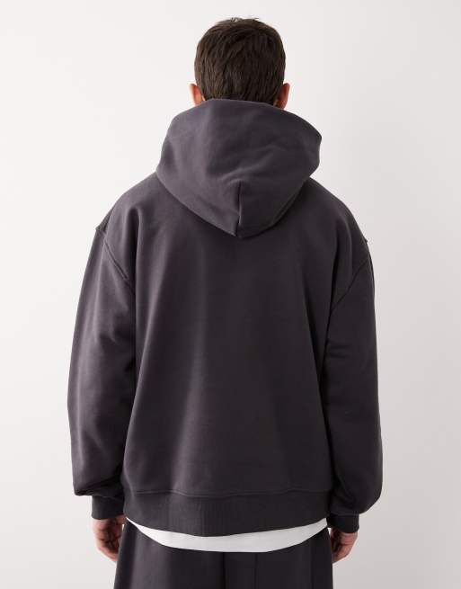 ASOS COLLECTIVE – AC-T-2572 – Grafitowa bardzo gruba bluza z kapturem , 4 z 7