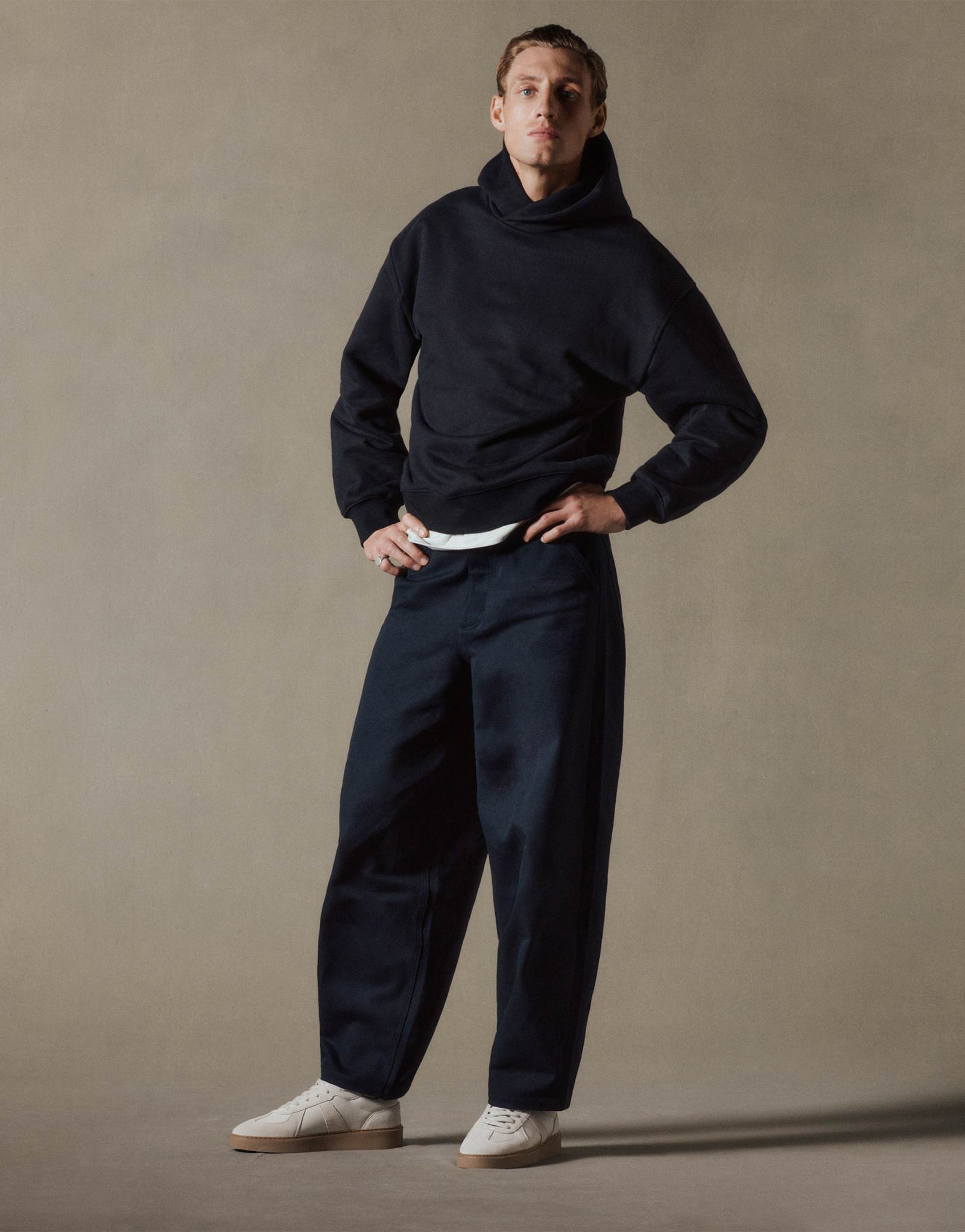 Фирменная толстовка ASOS COLLECTIVE AC-T-2572 с капюшоном в тяжелом весе черного цвета