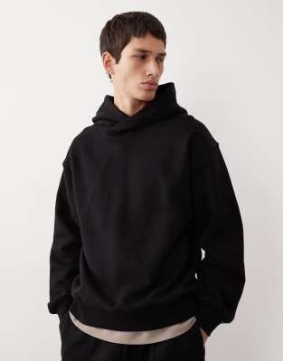 Asos Collective Ac-t-2572 Signature Fit Heavyweight Hoodie In Black