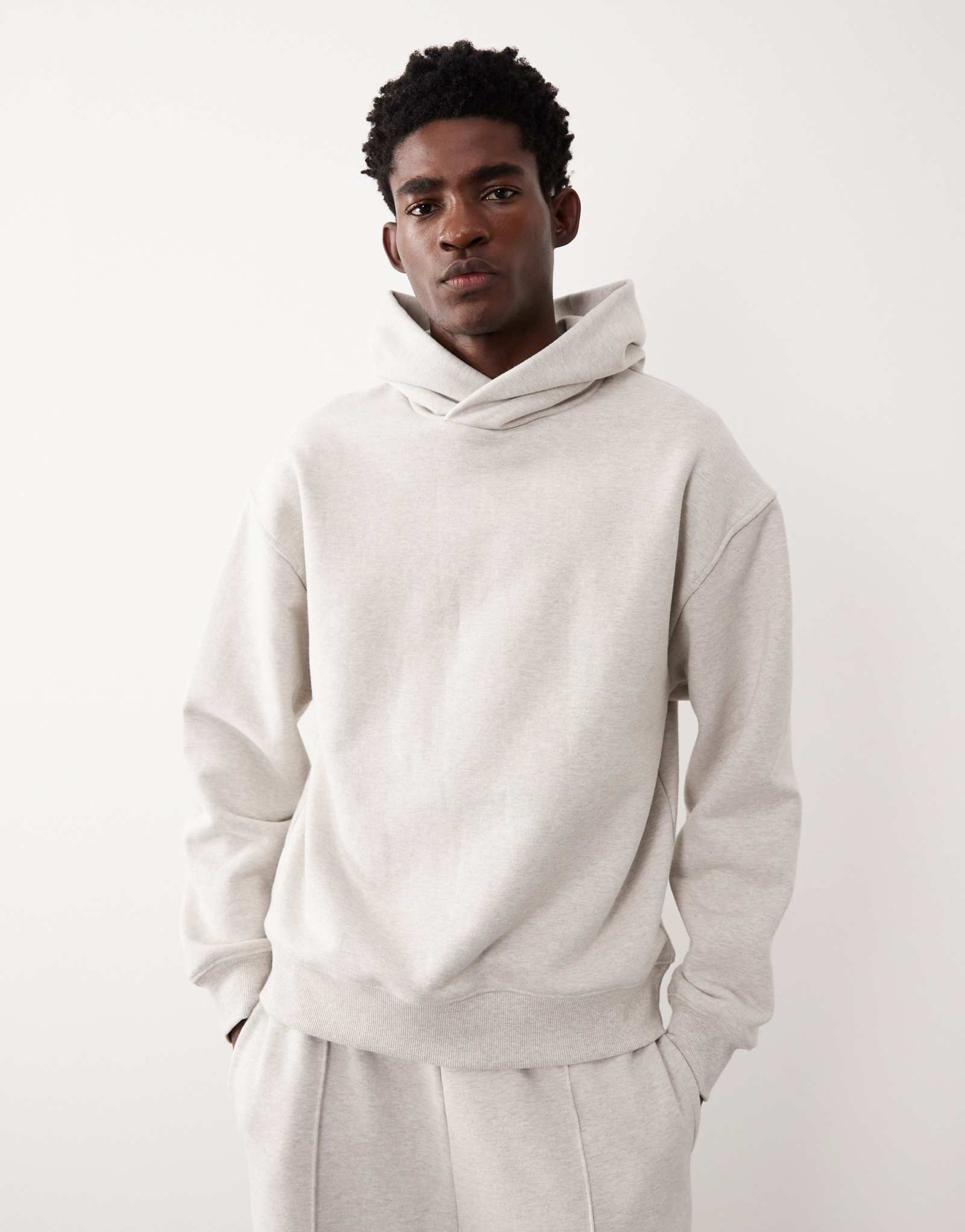 Толстовка ASOS COLLECTIVE AC-T-2572 signature fit heavyweight с капюшоном в стиле хизер хизер