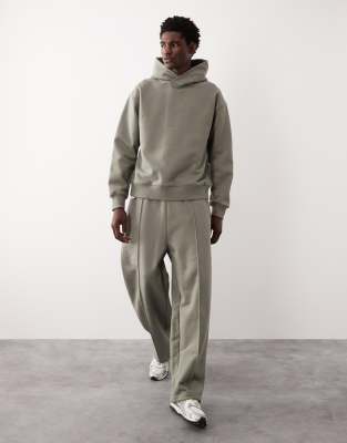 Asos Collective Ac-t-2572 Signature Fit Heavyweight Hoodie In Green