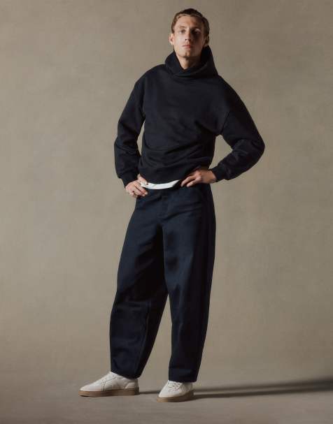 ASOS COLLECTIVE AC-T-2572 - Sweat à capuche coupe emblématique en tissu épais - Noir - view 1