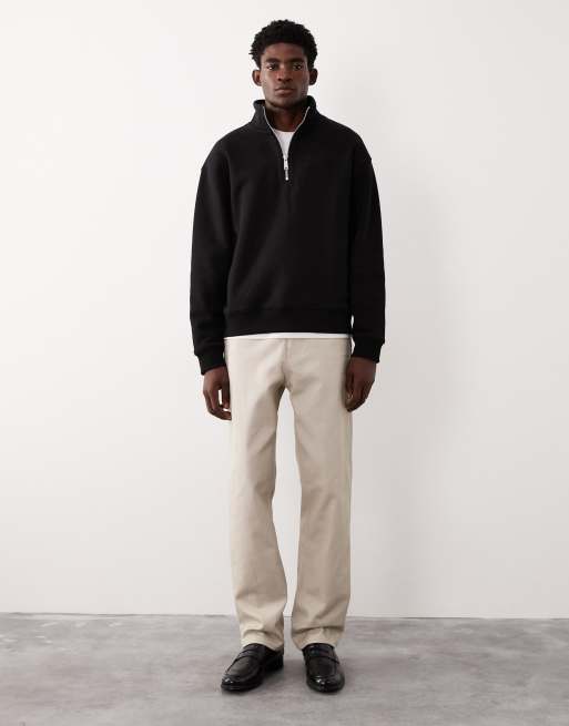ASOS COLLECTIVE AC-T-2573 - Sweat signature ultra-épais à col cheminée zippé - Noir, 2 de 5