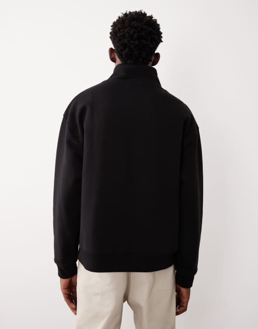 ASOS COLLECTIVE AC-T-2573 - Sweat signature ultra-épais à col cheminée zippé - Noir, 3 de 5