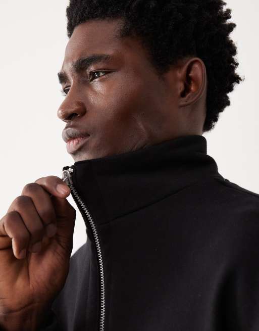 ASOS COLLECTIVE AC-T-2573 - Sweat signature ultra-épais à col cheminée zippé - Noir, 5 de 5