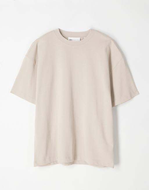 ASOS COLLECTIVE - Beige T-shirt i superkraftigt stof, 5 af 6