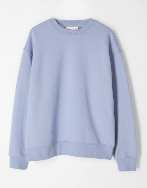 ASOS COLLECTIVE - Blå oversized sweatshirt i superkraftigt stof med rund hals - view 1