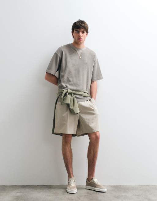 ASOS COLLECTIVE – Blekgrå, kraftig, våfflad t-shirt i oversize, 5 av 5