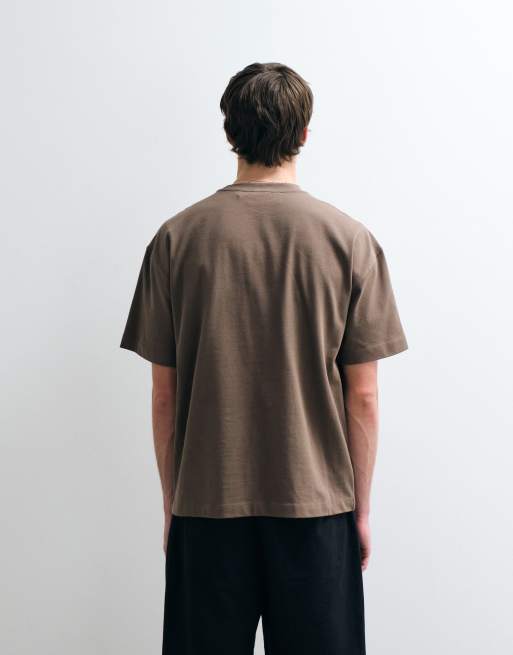 ASOS COLLECTIVE - Brun oversized T-shirt i superkraftigt stof, 5 af 5