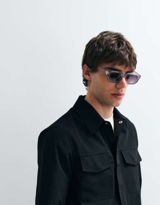ASOS COLLECTIVE - Camisa negra utilitaria holgada de manga larga, 3 de 5