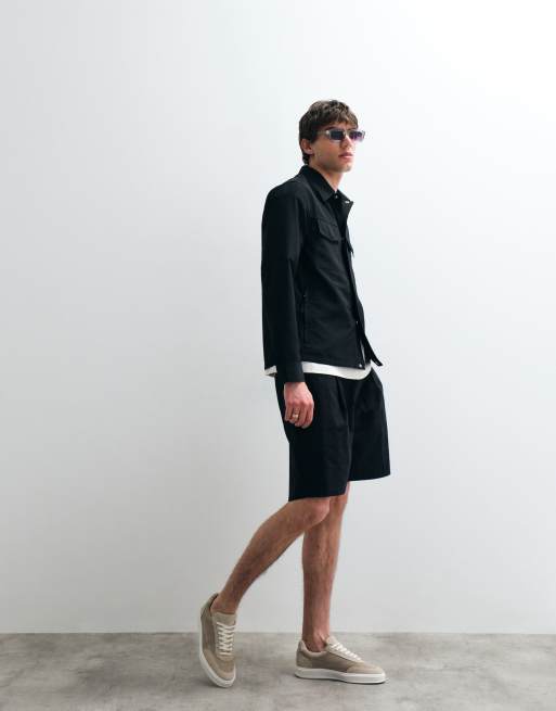 ASOS COLLECTIVE - Camisa negra utilitaria holgada de manga larga, 5 de 5