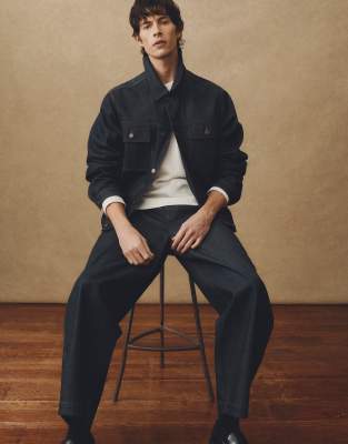 Asos Collective Classic Fit Denim Jacket In Blue