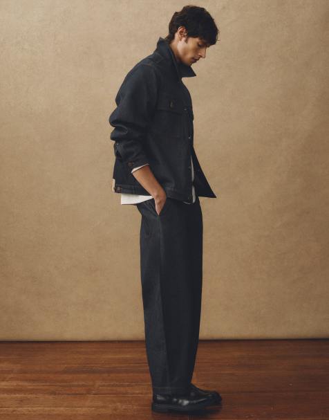 ASOS COLLECTIVE co-ord AC-B-254 tapered barrel fit jean in indigo denim - view 1