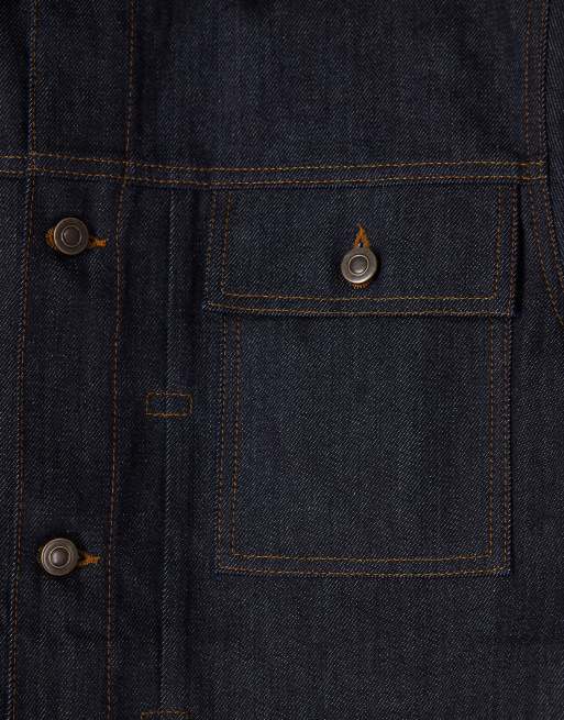 ASOS COLLECTIVE co-ord classic fit denim jacket in raw indigo, 7 of 7