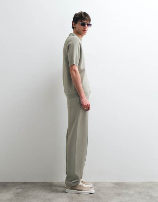 ASOS COLLECTIVE compact knitted co-ord in green, 2 of 3