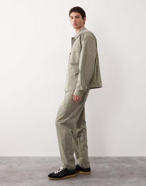 ASOS COLLECTIVE - Co-ord set van shacket en broek in groen - view 1