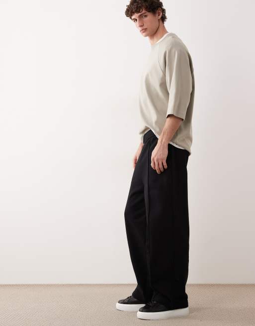 ASOS COLLECTIVE – Czarne bardzo grube joggersy o luźnym kroju, 2 z 6