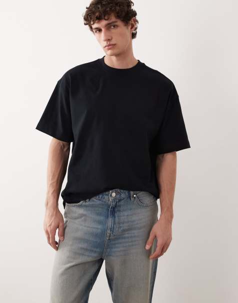 ASOS COLLECTIVE – Czarny bardzo gruby T-shirt oversize - view 1