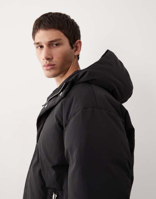 ASOS COLLECTIVE down fill puffer jacket in black, 4 of 7