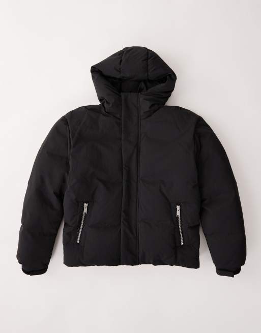 ASOS COLLECTIVE down fill puffer jacket in black, 6 of 7