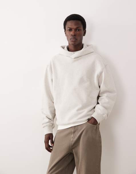 ASOS COLLECTIVE - Felpa con cappuccio oversize super pesante grigio mélange - view 1