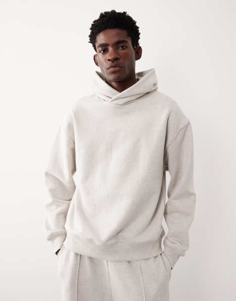 ASOS COLLECTIVE - Felpa con cappuccio oversize super pesante grigio mélange - view 1