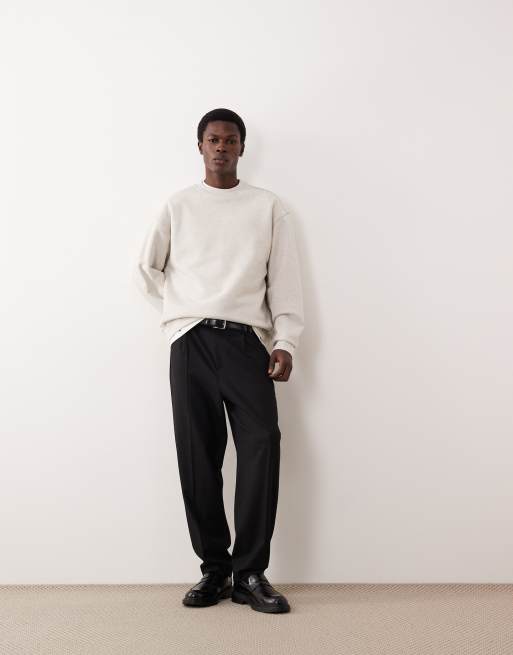 ASOS COLLECTIVE - Felpa oversize super pesante grigio mélange, 2 di 6