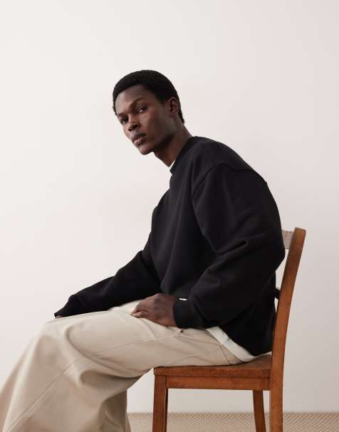ASOS COLLECTIVE - Felpa oversize super pesante nera - view 1