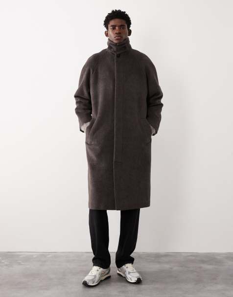 ASOS COLLECTIVE - Grå overfrakke i uldblanding - view 1