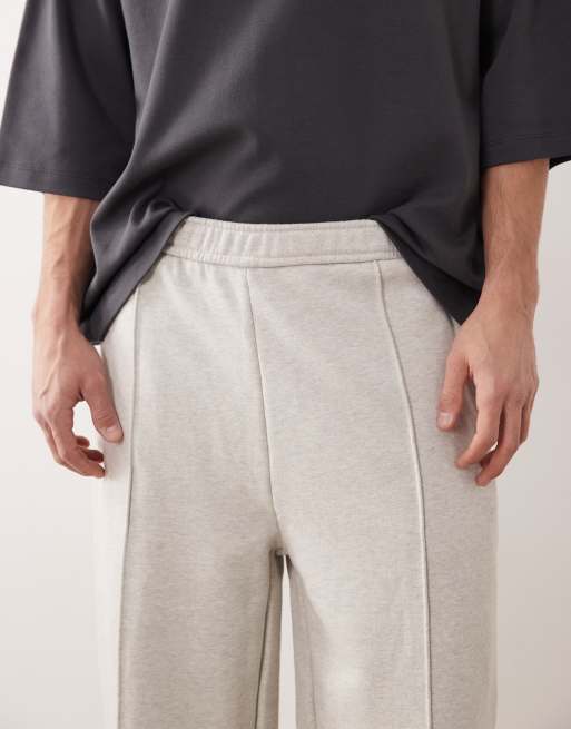 ASOS COLLECTIVE - Gråmelerede løstsiddende joggingbukser i superkraftigt stof, 4 af 6