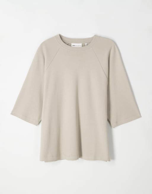 ASOS COLLECTIVE - Grøn ekstra kraftig raglan-T-shirt med ekstra oversized pasform, 5 af 6