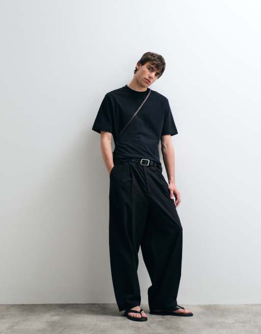 ASOS COLLECTIVE heavyweight T-shirt in black, 2 of 5